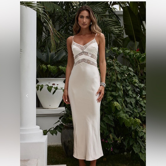 slim fit dress slacks Petal and Pup Women's Aisling Midi Dress
